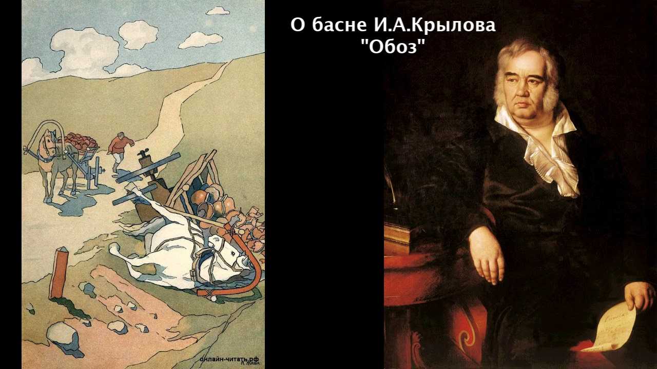 Крылов - басня обоз читать