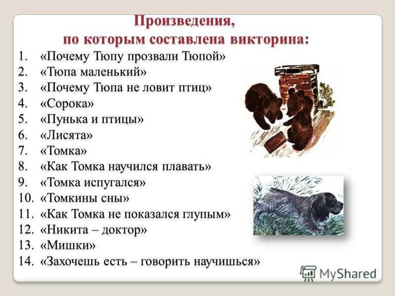 Рассказ чарушина пунька и птицы