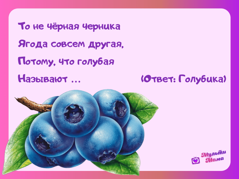 Сижу меж травы, нагнись и сорви. загадки про ягоды для детей