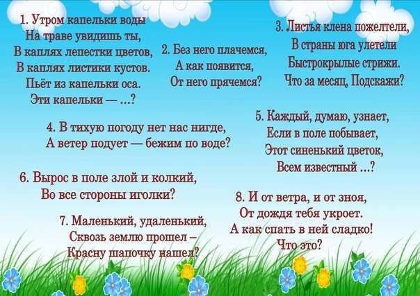 Загадки детям — по возрасту