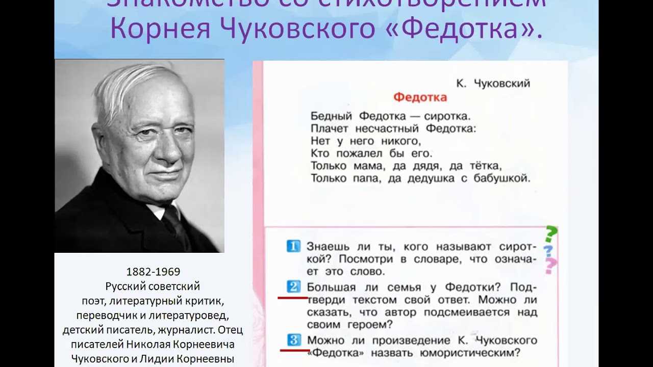 «федотка» корней чуковский